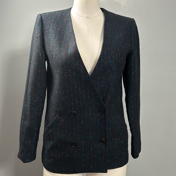 Vintage Gentleman’s Lady Double Breasted Blazer Navy size small - Picture 2 of 16